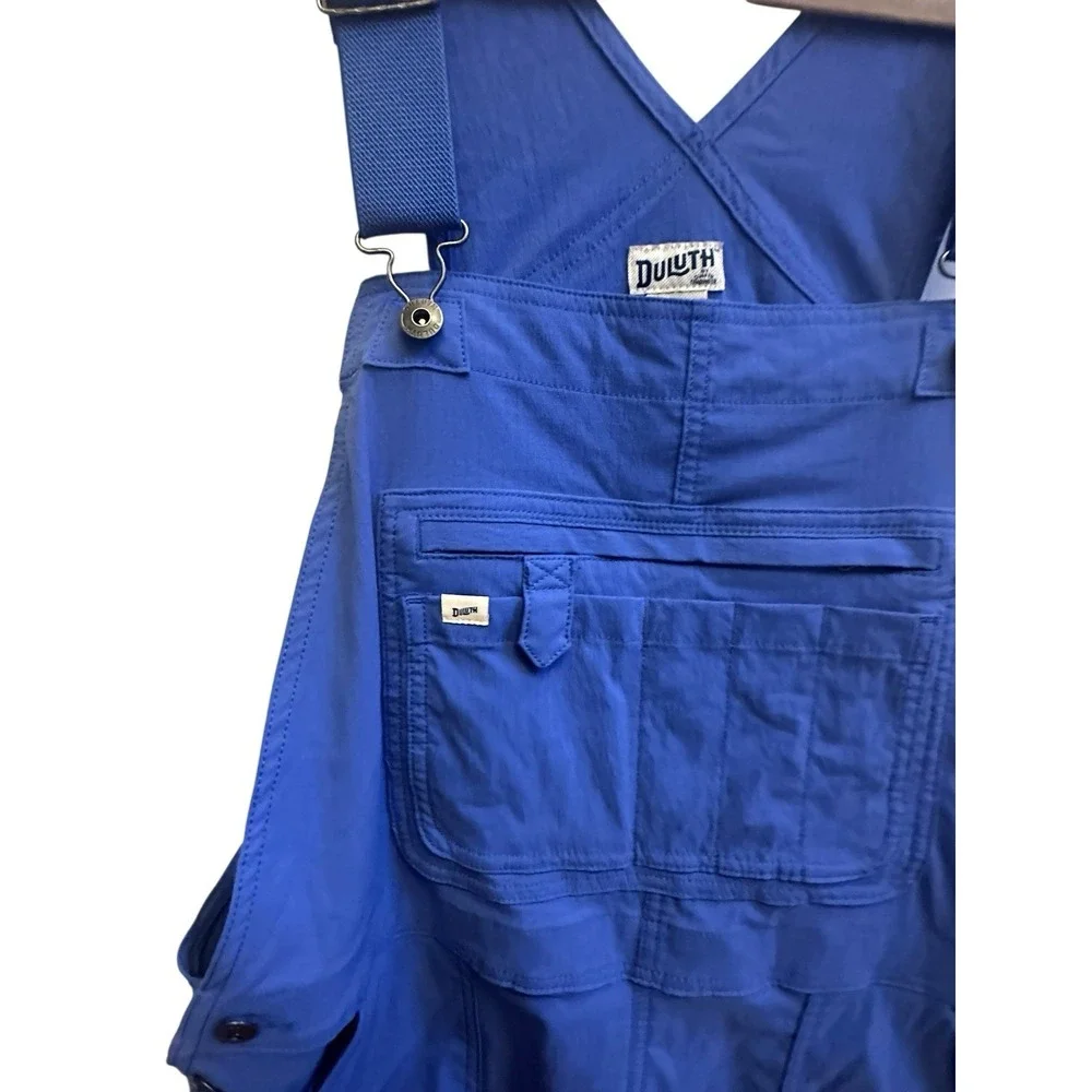 Duluth Trading Co Heirloom Gardening Short Overalls Womens XL Blue Outdoor - Picture 2 of 6
